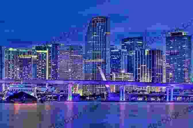 A Panoramic View Of The Miami Skyline At Night, With Twinkling Lights And Stars Reflecting In The Water Good Night Miami (Good Night Our World)