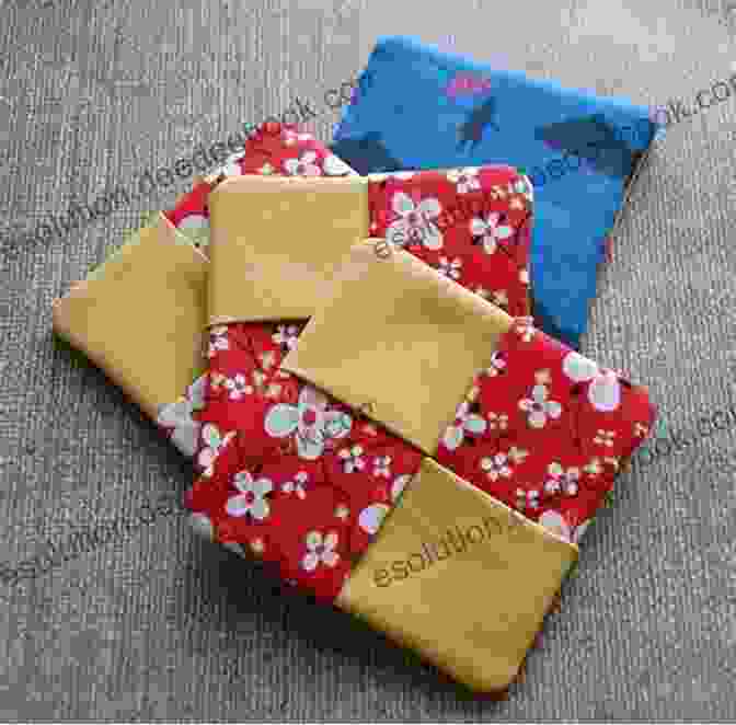 A Set Of Four Fabric Coasters With A Colorful Geometric Design. Make 1 Hour Gifts: 16 Cheerful Projects To Sew