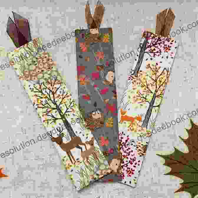 A Set Of Three Fabric Bookmarks With Different Designs. Make 1 Hour Gifts: 16 Cheerful Projects To Sew