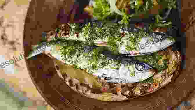 A Traditional Portuguese Seafood Dish With Grilled Sardines, Potatoes, And Vegetables Iberian Sketches: Travels In Portugal And The Northwest Of Spain