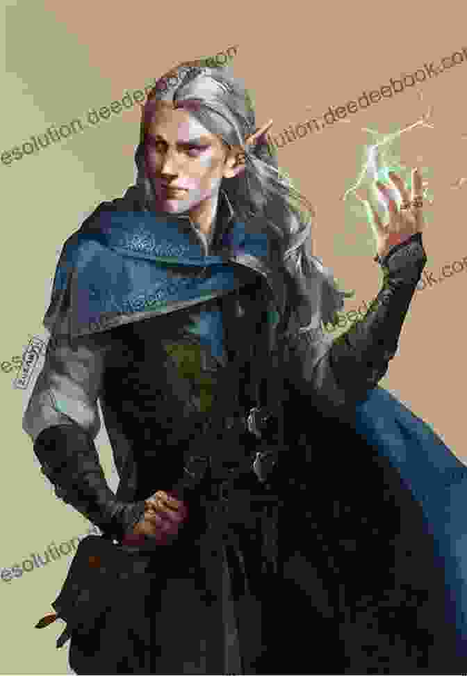 Eldrin, An Enigmatic Mage With Piercing Blue Eyes, Holds An Ancient Tome, His Fingers Hovering Over A Glowing Talisman. Red Mountain Rising: A Novel (Red Mountain Chronicles 2)