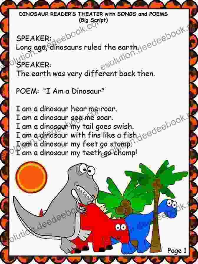 Example Of A Dinosaur Poem Created By A Child Using Finish The Rhyme Dinosaurs Finish The Rhyme Dinosaurs: Silly Rhyme Game For Kids Preschool Or Kindergarten Dinosaurs