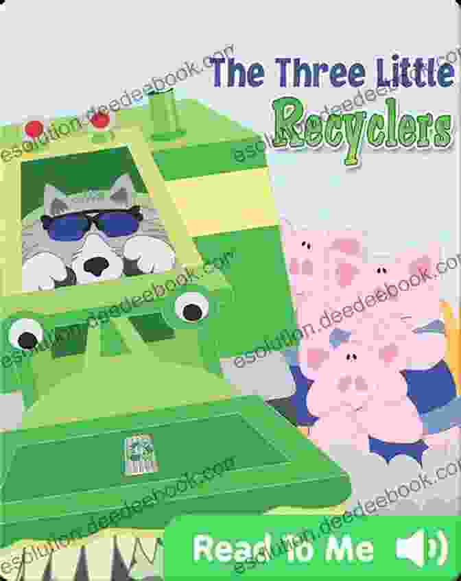 Three Little Recyclers Book Cover Featuring Three Adorable Animal Characters Carrying Recycling Bins Three Little Recyclers (Little Birdie Readers)